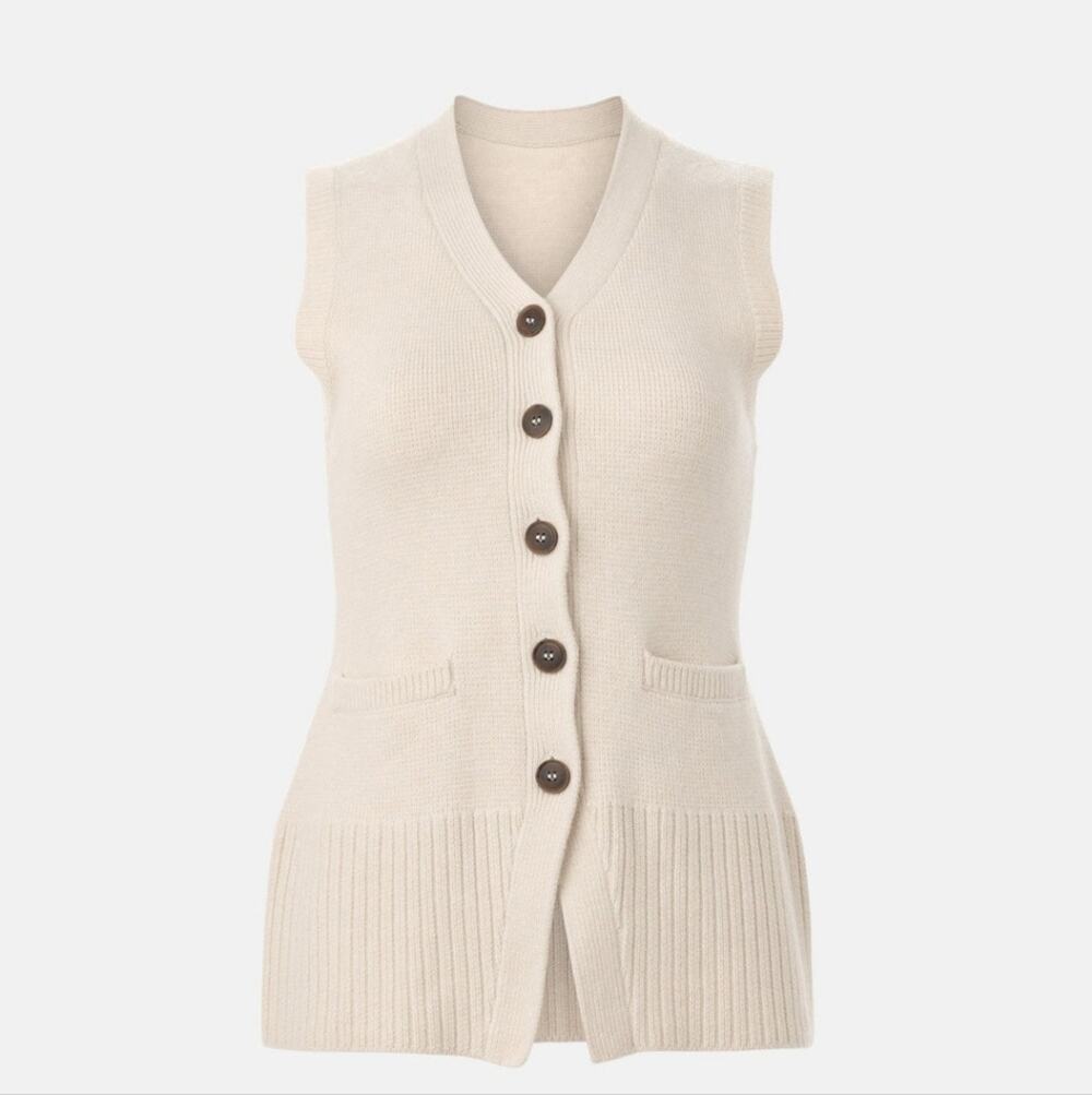 PISTOLA Audra Sweater Vest Knit V-neck Sleeveless Size M